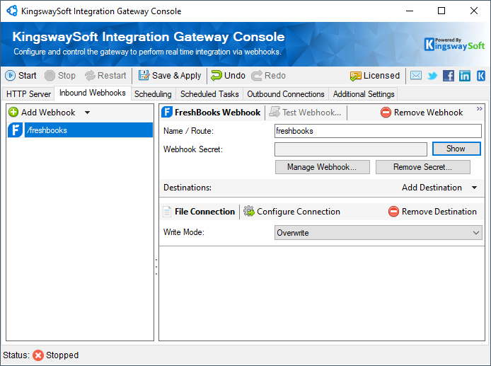 KingswaySoft Integration Gateway Console - Inbound Webhooks - Freshbooks.png